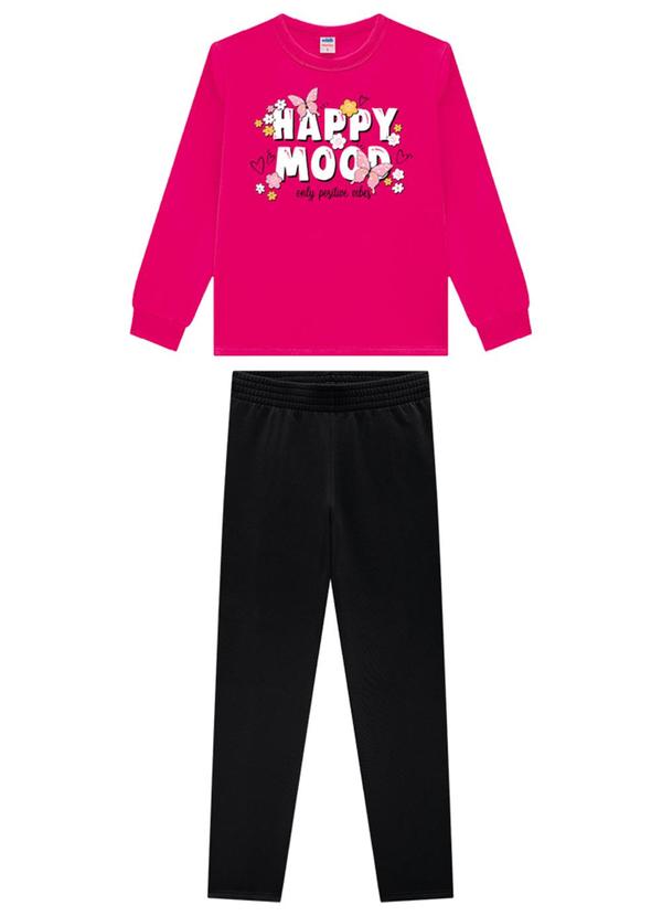Marlan - Conjunto Blusão e Legging em Molecotton Rosa