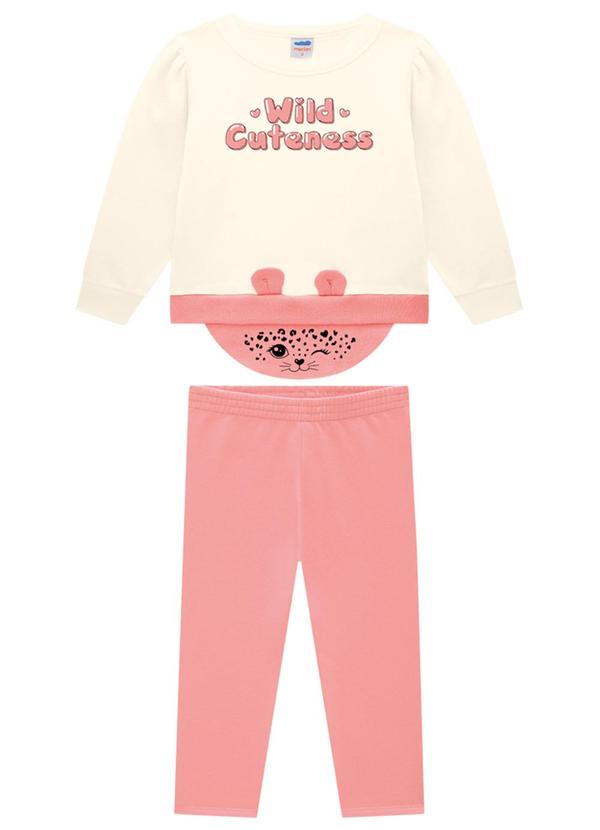 Marlan - Conjunto Blusão e Legging em Molecotton Bege 1