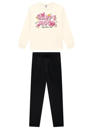 Marlan - Conjunto Blusão e Legging em Molecotton Bege - MARLAN