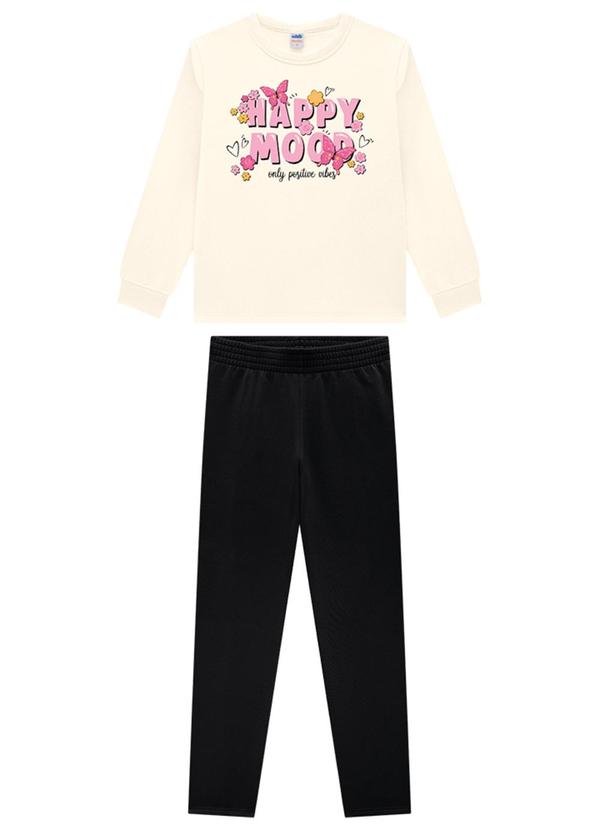 Marlan - Conjunto Blusão e Legging em Molecotton Bege