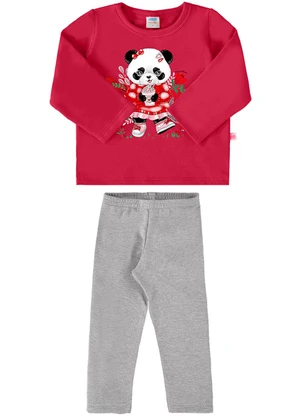 Marlan - Conjunto Blusão e Legging em Molecotton Vermelho - MARLAN