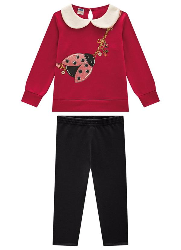 Marlan - Conjunto Blusão e Legging em Molecotton Vermelho 3