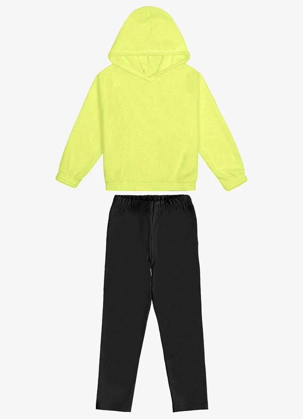 Rovi Kids - Conjunto Blusão e Legging Feminino Amarelo