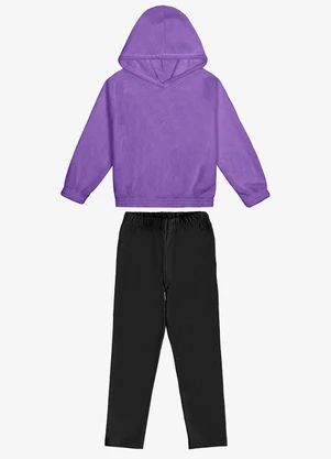 Rovi Kids - Conjunto Blusão e Legging Feminino Roxo - ROVI KIDS
