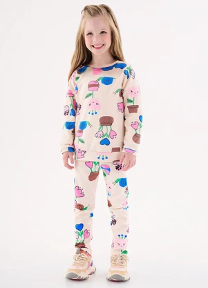 Up Baby - Conjunto Blusão e Legging Infantil Bege - UP BABY