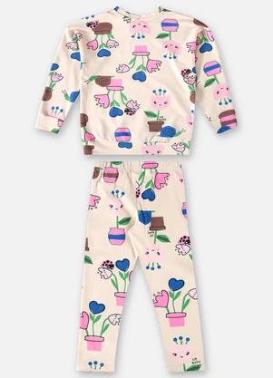 Up Baby - Conjunto Blusão e Legging Infantil Bege - UP BABY