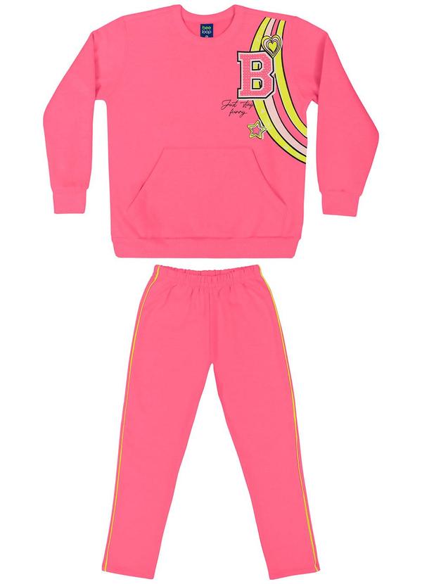 Bee Loop - Conjunto Blusão e Legging Infantil Rosa
