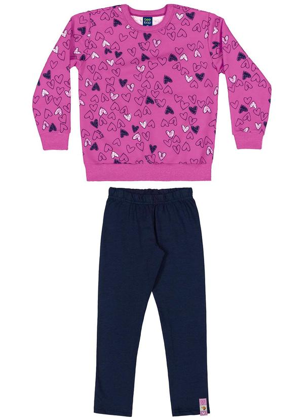 Bee Loop - Conjunto Blusão e Legging Infantil Roxo