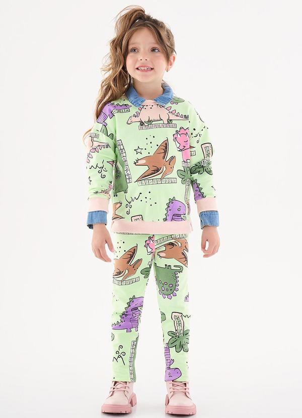 Up Baby - Conjunto Blusão e Legging Infantil Verde