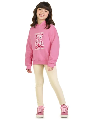 Marlan - Conjunto Blusão e Legging Jeans Rosa - MARLAN