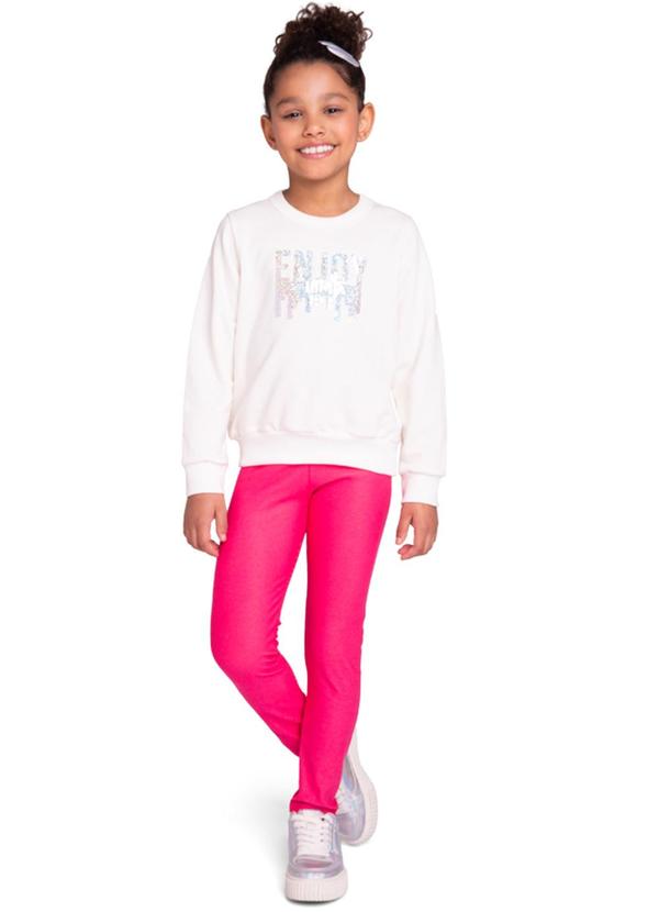 Marlan - Conjunto Blusão e Legging Jeans Bege