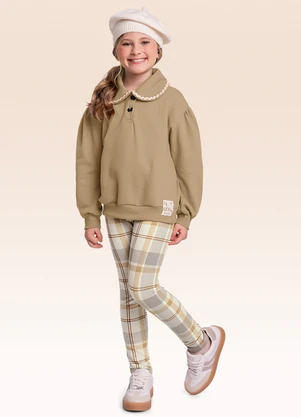 Fakini Kids - Conjunto Blusão e Legging Marrom - FAKINI KIDS