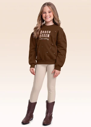 Fakini Kids - Conjunto Blusão e Legging Marrom - FAKINI KIDS