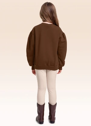 Fakini Kids - Conjunto Blusão e Legging Marrom - FAKINI KIDS