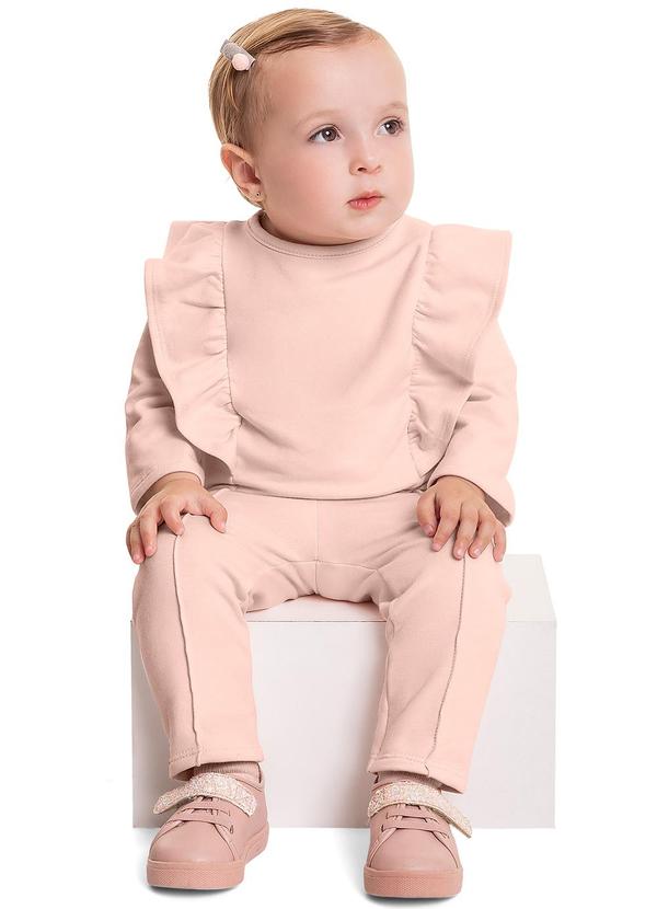 Quimby - Conjunto Blusão e Legging para Bebê Rosa