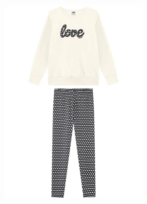 Marlan - Conjunto Blusão e Legging Pied Bege - MARLAN