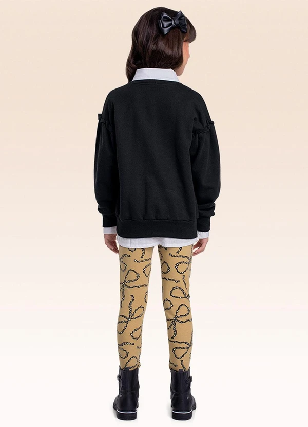 Fakini Kids - Conjunto Blusão e Legging Preto 2