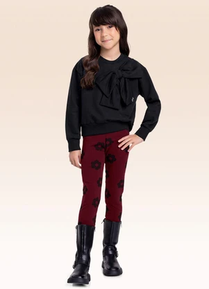 Fakini Kids - Conjunto Blusão e Legging Preto - FAKINI KIDS