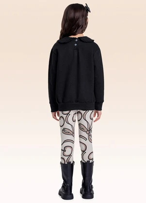 Fakini Kids - Conjunto Blusão e Legging Preto - FAKINI KIDS