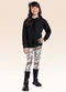 Fakini Kids - Conjunto Blusão e Legging Bege - variação: Preto