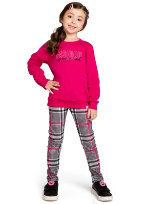 Marlan - Conjunto Blusão e Legging Princesa de Gales Rosa - MARLAN