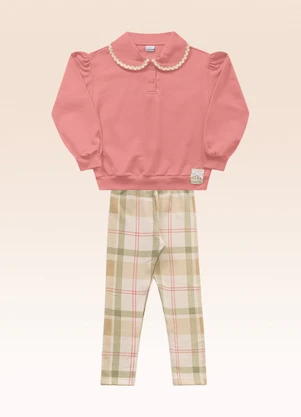 Fakini Kids - Conjunto Blusão e Legging Rosa - FAKINI KIDS