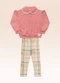 Fakini Kids - Conjunto Blusão e Legging Bege - variação: Rosa