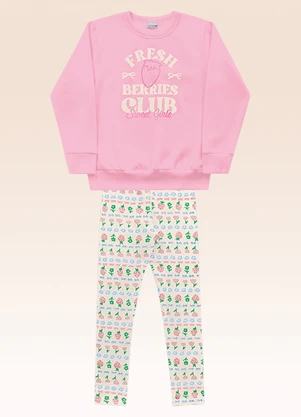 Fakini Kids - Conjunto Blusão e Legging Rosa - FAKINI KIDS