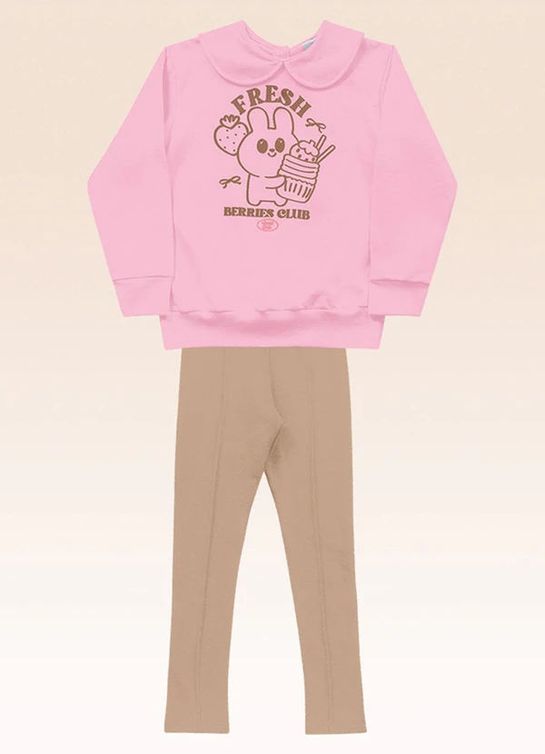 Fakini Kids - Conjunto Blusão e Legging Rosa 1