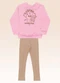 Fakini Kids - Conjunto Blusão e Legging Bege - variação: Rosa