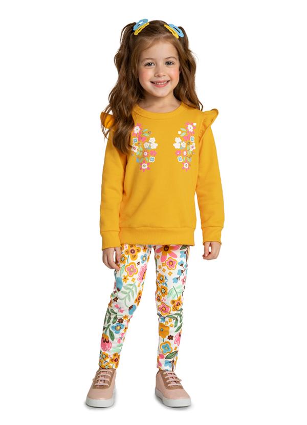 Marlan - Conjunto Blusão e Legging Sport Winter Amarelo 1