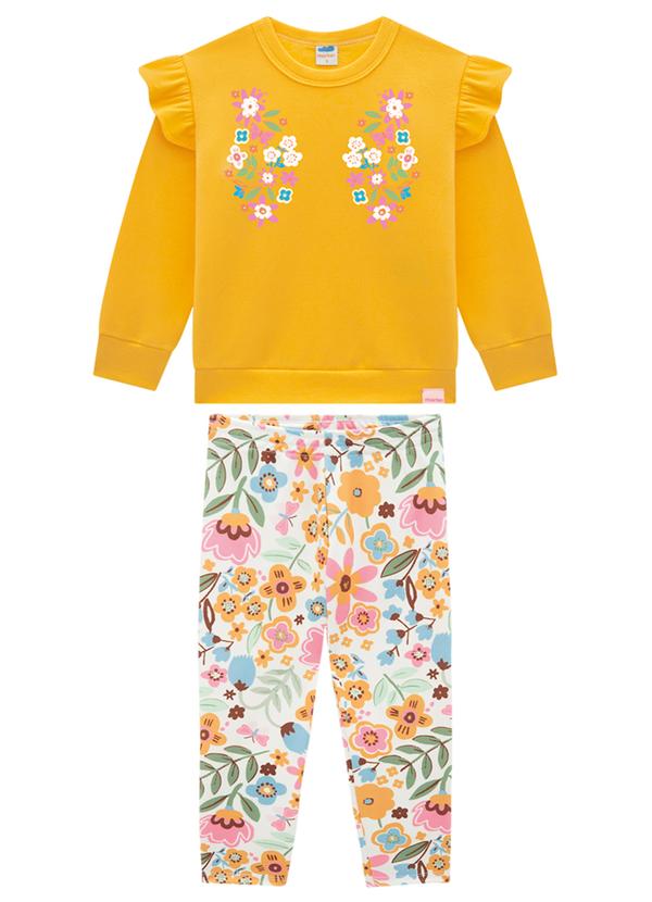 Marlan - Conjunto Blusão e Legging Sport Winter Amarelo 2