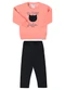 Marlan - Conjunto Bebê Blusão e Legging Sweet Baby Preto - variação: Laranja