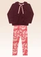 Fakini Kids - Conjunto Blusão e Legging Bege - variação: Vermelho