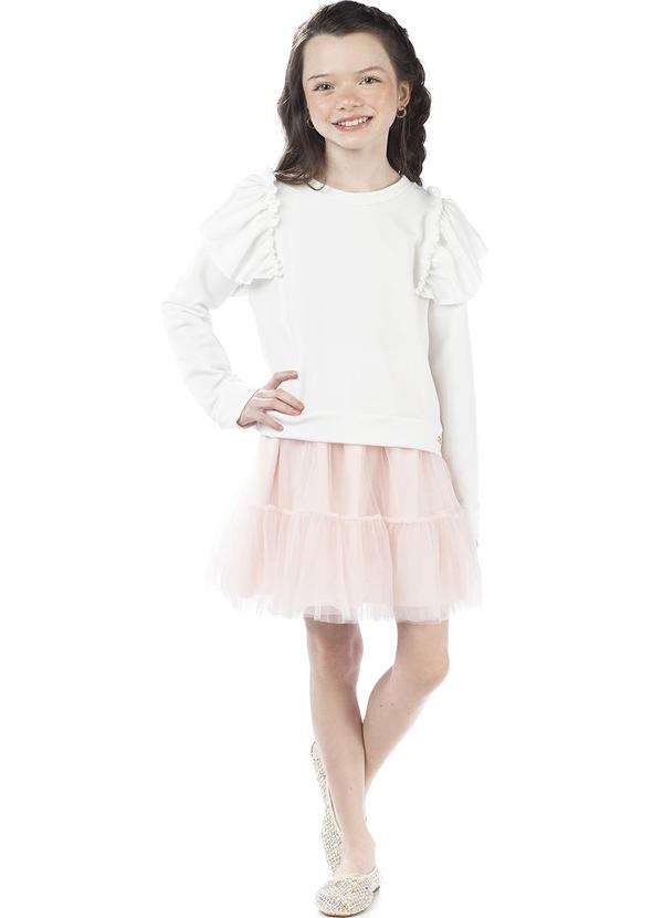 Amada - Conjunto Blusão e Saia em Tule Armado Rosa