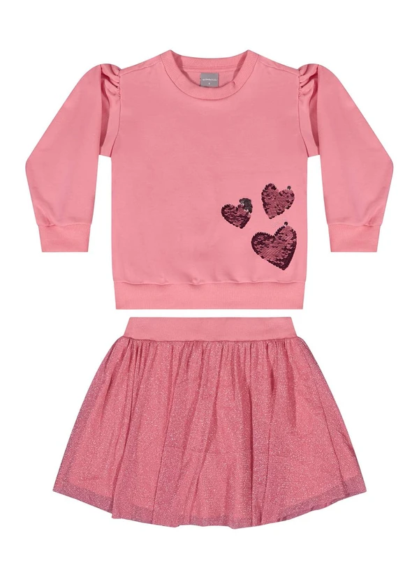 Quimby - Conjunto Blusão e Saia para Menina Rosa 3