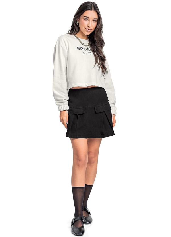 Gloss - Conjunto Blusão e Short-Saia Bege