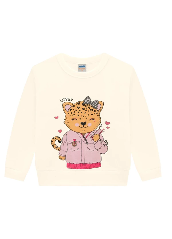 Marlan - Conjunto Blusão e Short-Saia em Moletom Bege 3