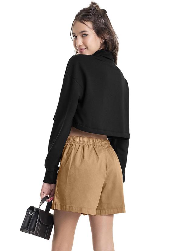 Gloss - Conjunto Blusão e Short-Saia Juvenil Preto 2