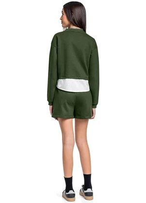 Gloss - Conjunto Blusão e Short-Saia Juvenil Verde - GLOSS