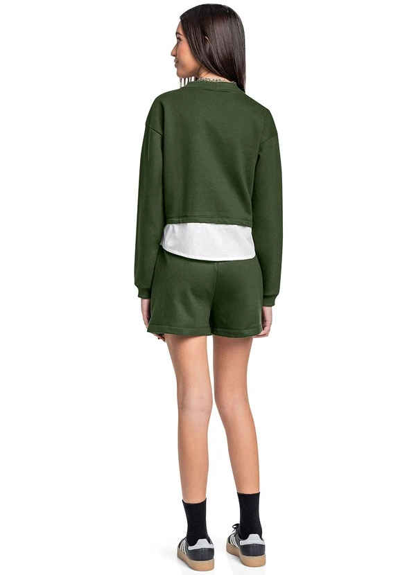 Gloss - Conjunto Blusão e Short-Saia Juvenil Verde 2