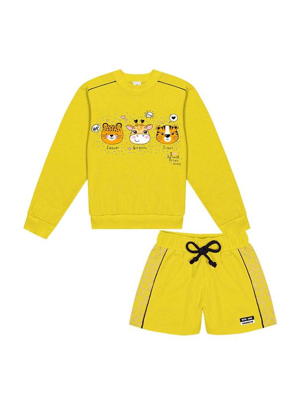 Abrange - Conjunto Blusão e Shorts Amarelo