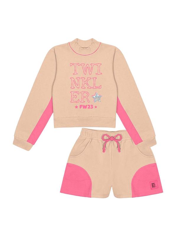 Abrange - Conjunto Blusão e Shorts Bege