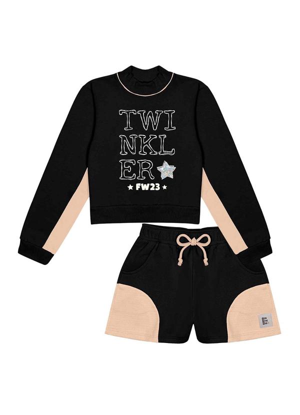 Abrange - Conjunto Blusão e Shorts Preto