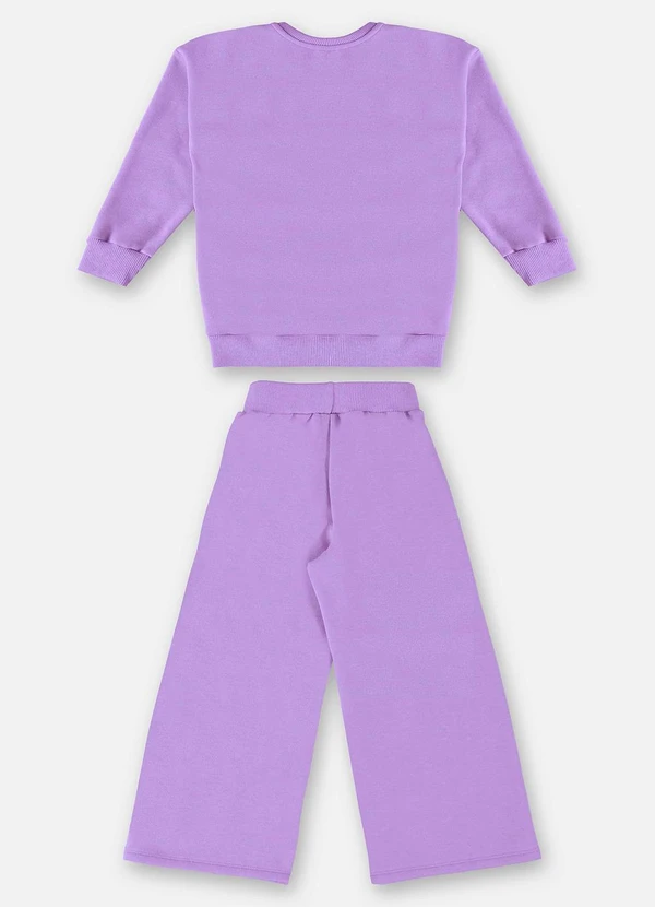 Up Baby - Conjunto Blusão e Wide Leg Infantil Roxo 3