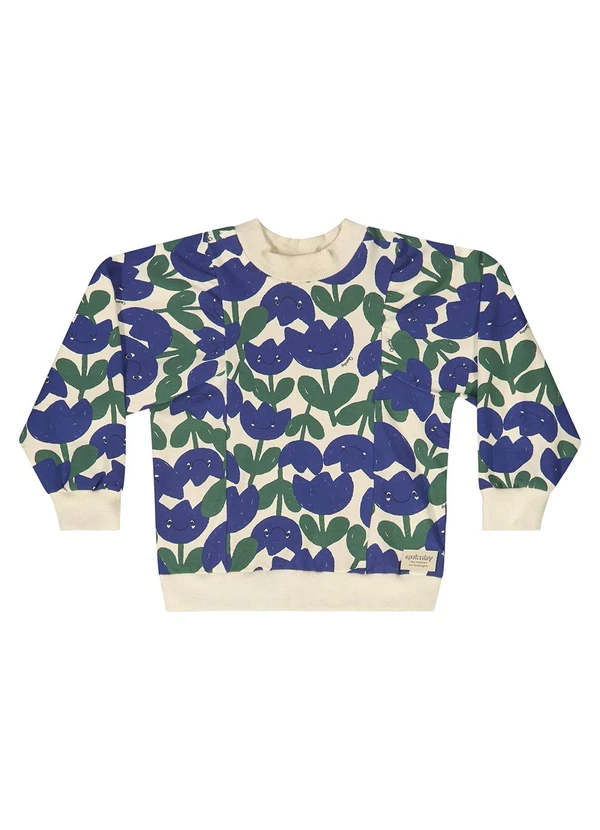 Quimby - Conjunto Blusão Floral e Calça Azul 3