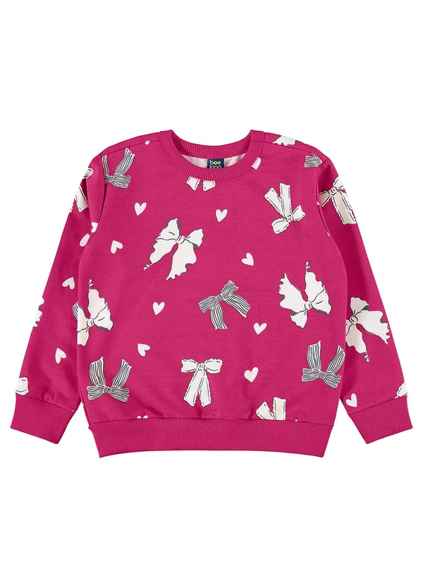 Bee Loop - Conjunto Blusão Laços Corações Rosa 2