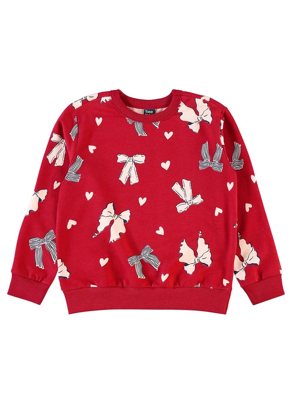 Bee Loop - Conjunto Blusão Laços Corações Vermelho 3