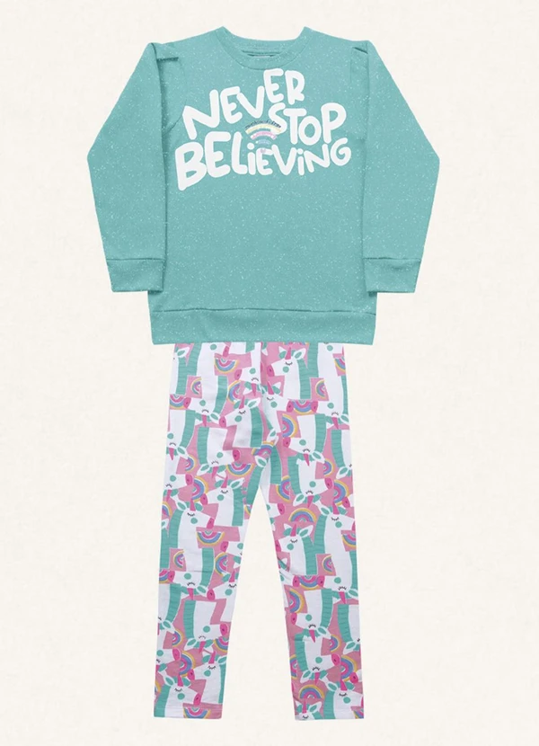 Fakini Kids - Conjunto Blusão/Legging Azul 5