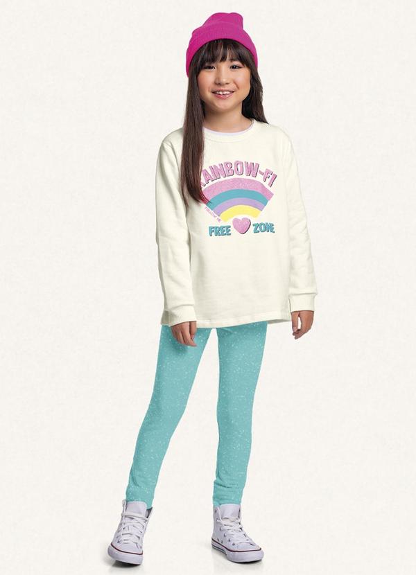 Fakini Kids - Conjunto Blusão/Legging Azul